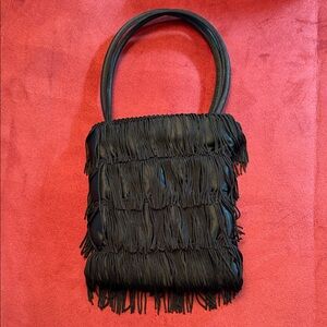 Elegant Black Fringe Mini Bag